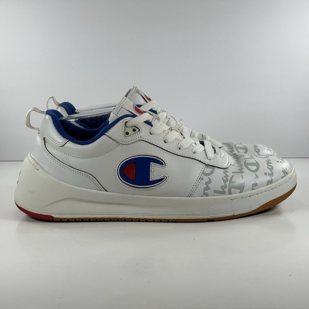 Champion Super C Court Low Print White Shoes‎ Logo Print Limited Men's Size 12